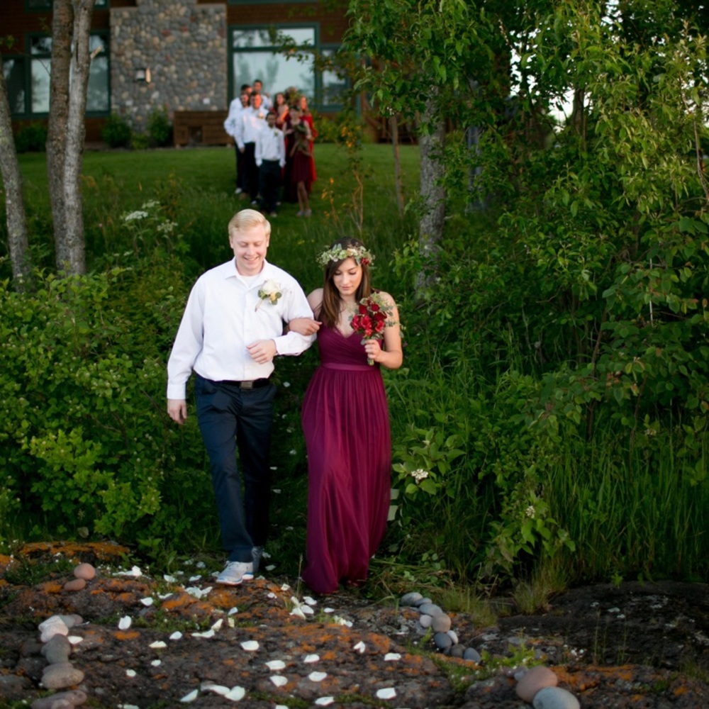 Burgundy bridesmaid dress